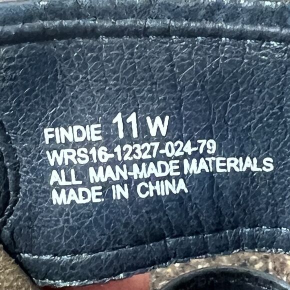 Baretraps Comfort Casual Slip On Sandals Women's Size 11W Faux Leather Navy Blue - Picture 10 of 10